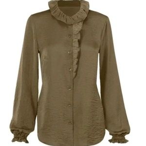 Cabi Icon Blouse - Green - Size XL - NWOT